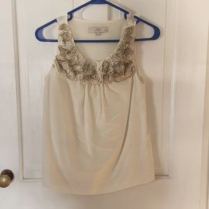 💰 Loft Rosette Ivory Shell Tank